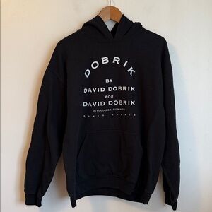 David Dobrik black hoodie size Large Preowned
